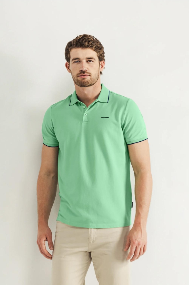 PIQUE POLO MET STREEPDETAILS 46115400 3400